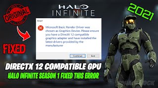 Halo Infinite Fix Crashing  Halo Infinite DirectX 12 Error & Not Find Compatible Graphics Device