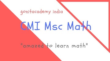 Cmi Msc in Mathematics