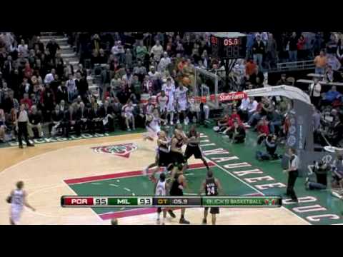 Trail Blazers vs Bucks (NBA Highlights) 12/12/2009