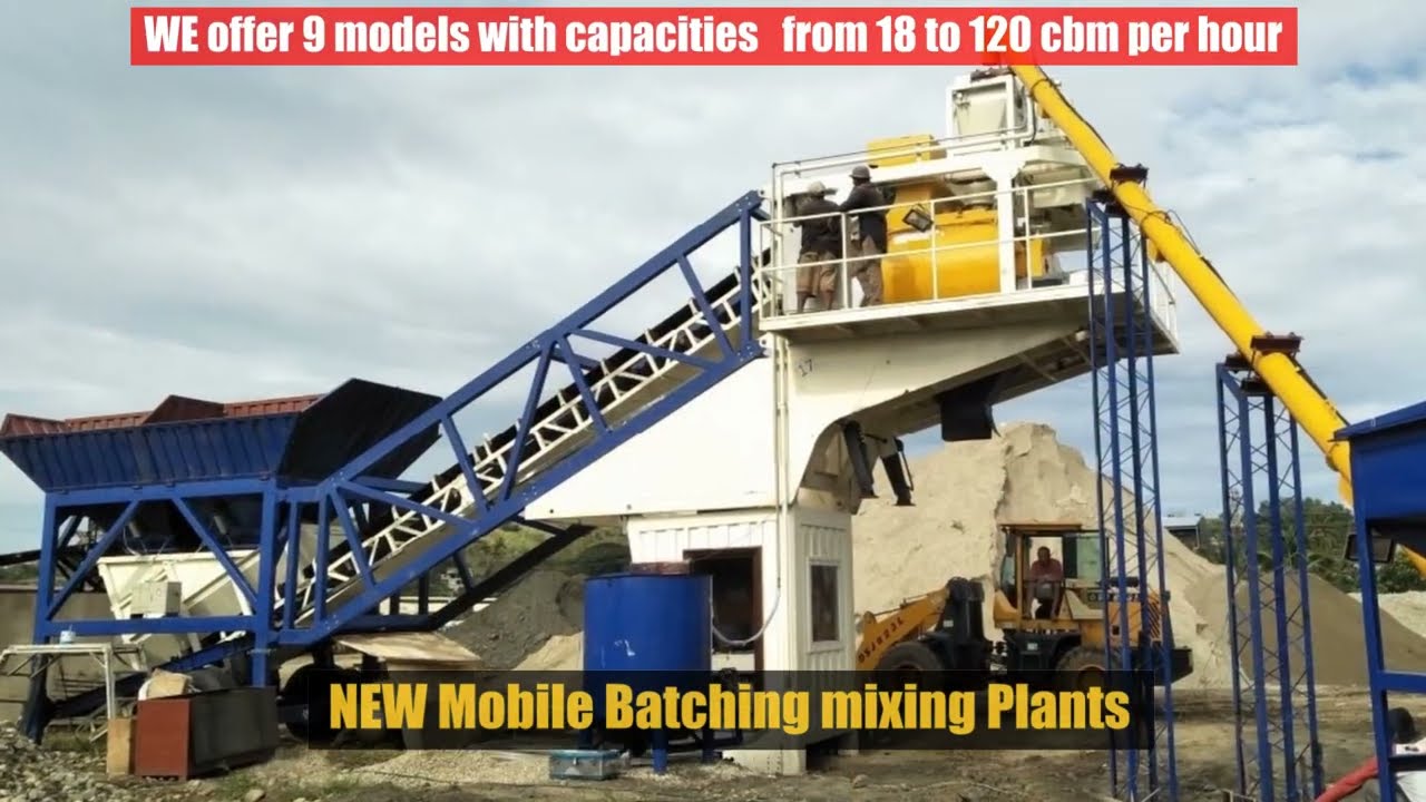 The best small Stationary (mobile) Concrete Batching Plant