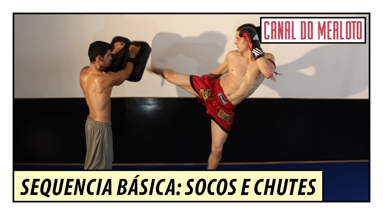 SEQUENCIA BÁSICA DE SOCOS E CHUTES NO APARADOR PARA MUAY THAI E