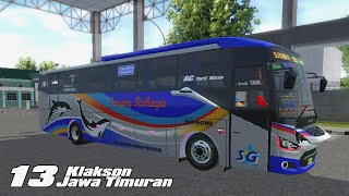 13 Klakson Jawa Timuran || Ngeblong Style || BUSSID