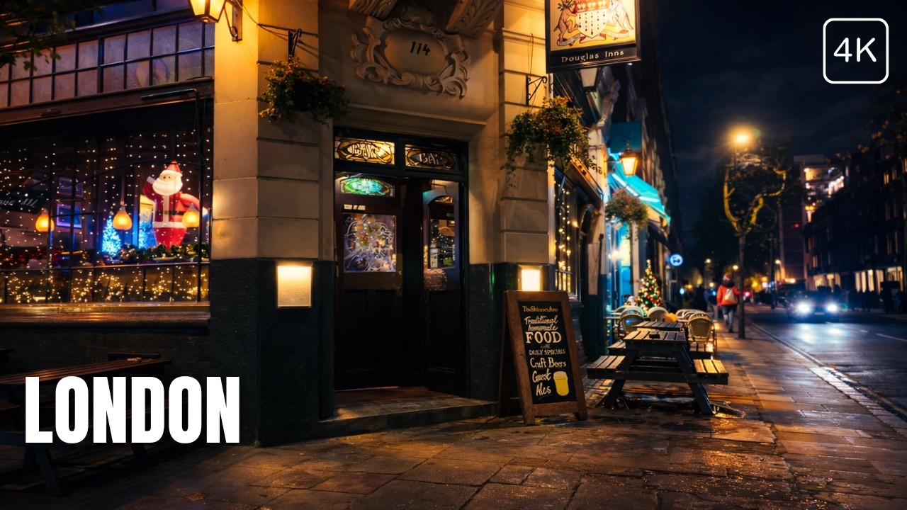 4K London Walking Tour | Night Walk in Central London - YouTube