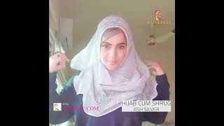 HIJAB CUM SHRUG | ASH SILVER | SHORTS | HIJABEAZE BY UROOJ