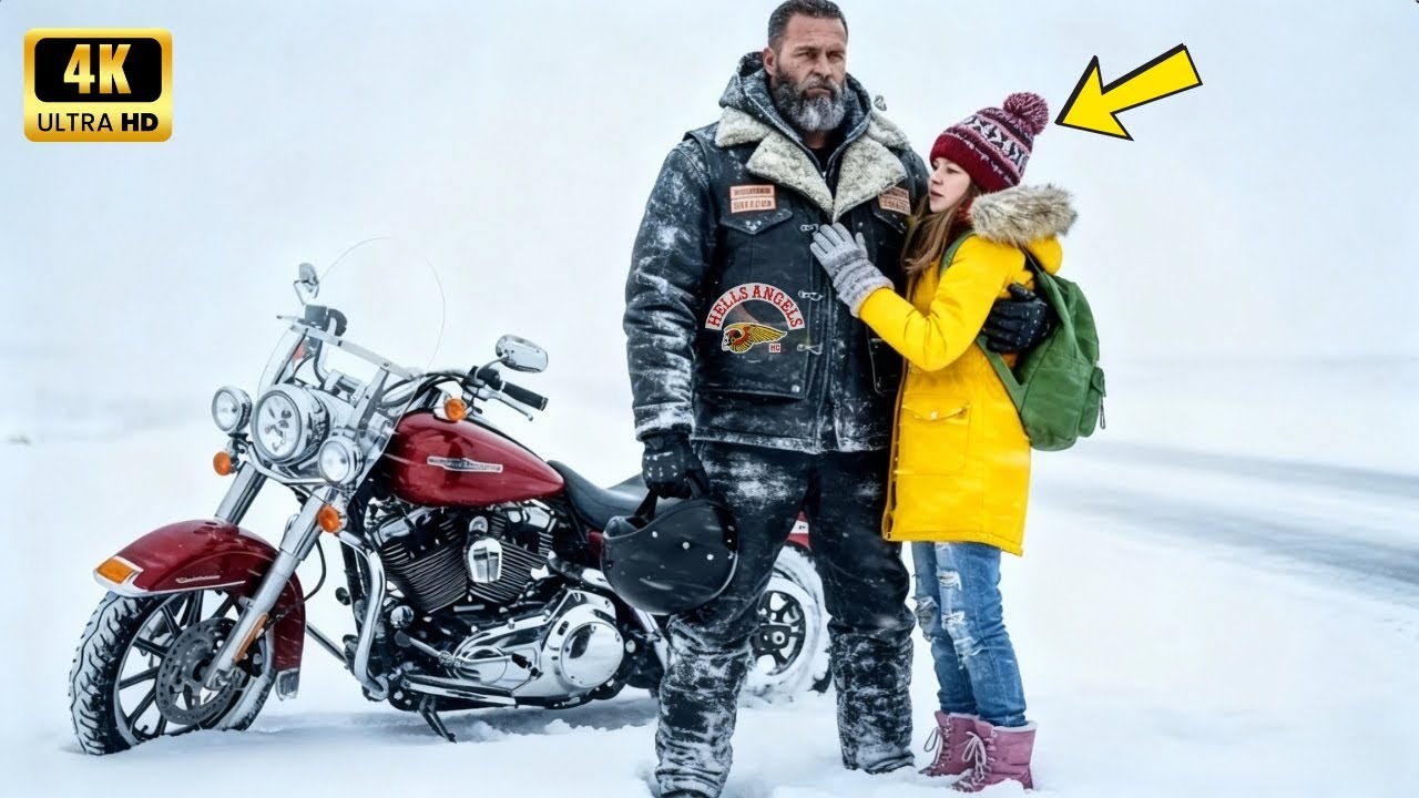 **Ein Motorradfahrer rettete ein Mädchen im Schneesturm – ahnungslos, dass ihr die Ranch gehörte.**