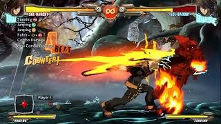 Guilty Gear Xrd Rev2: Sol Badguy Dustloop Wiki - Combo Example : ch5H IAD delay jS jD FAF