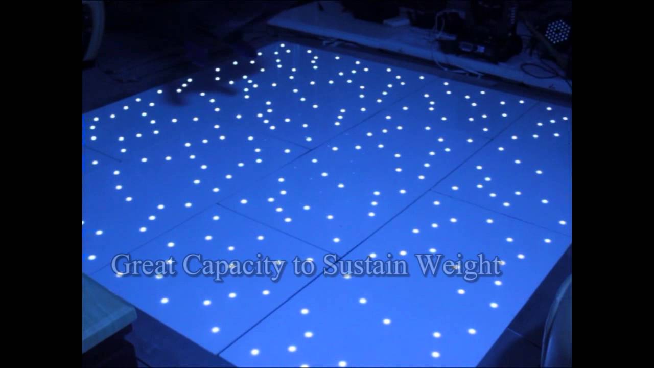 DHgate Waterproof LED Twinkling Dance Floor Black & White Acrylic