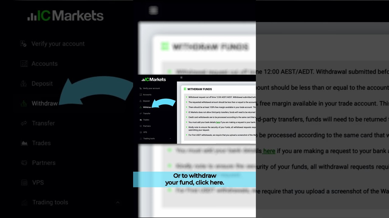 Deposite & Withdrawal Process with IC Markets