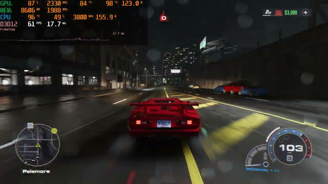 Asus ROG Strix G15 Advantage Need for Speed Unbound 1440p Low-Ultra + FSR