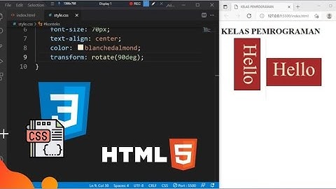 TUTORIAL MEMBUAT EFEK ANIMASI DI CSS (TEKNIK DASAR CSS - TRANSFORM) #css #css3 #csstutorial