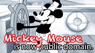 Steamboat Willie is in the public domain! An explainer for public domain Mickey Mouse.