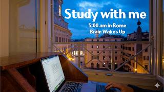 Study With Me in Rome | Dawn Typing ASMR &amp; Ambient Nature Sounds for Deep Focus