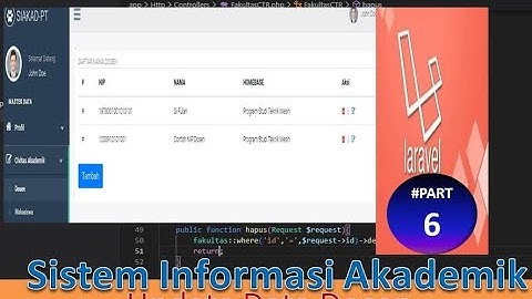 Aplikasi SIAKAD dengan Laravel #part 6 | Update Master Data Dosen