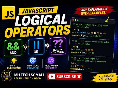 JavaScript Logical Operators Explained 🇸🇴 | && , || , ?? Full Tutorial
