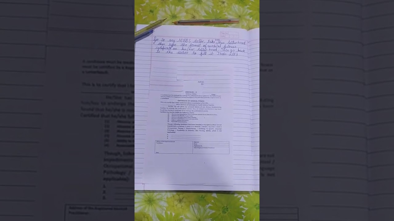 Medical fitness certificate NEET 2022 YouTube