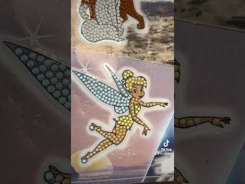Adding Tinker bell to my Diamond painting sticker book. #activitybook #craftbuddy #stickerbook