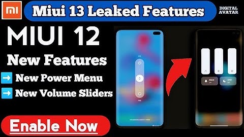 Miui 13 New power menu & Volume slider style| Enable new Miui 13 Volume slider|Miui 13 features