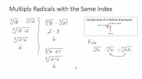 Multiply Radicals with The Same Index