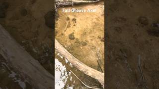 Full Groove Axe creek find! 5-28-25 #arrowheads #axe #creek #creekhunt #artifacts