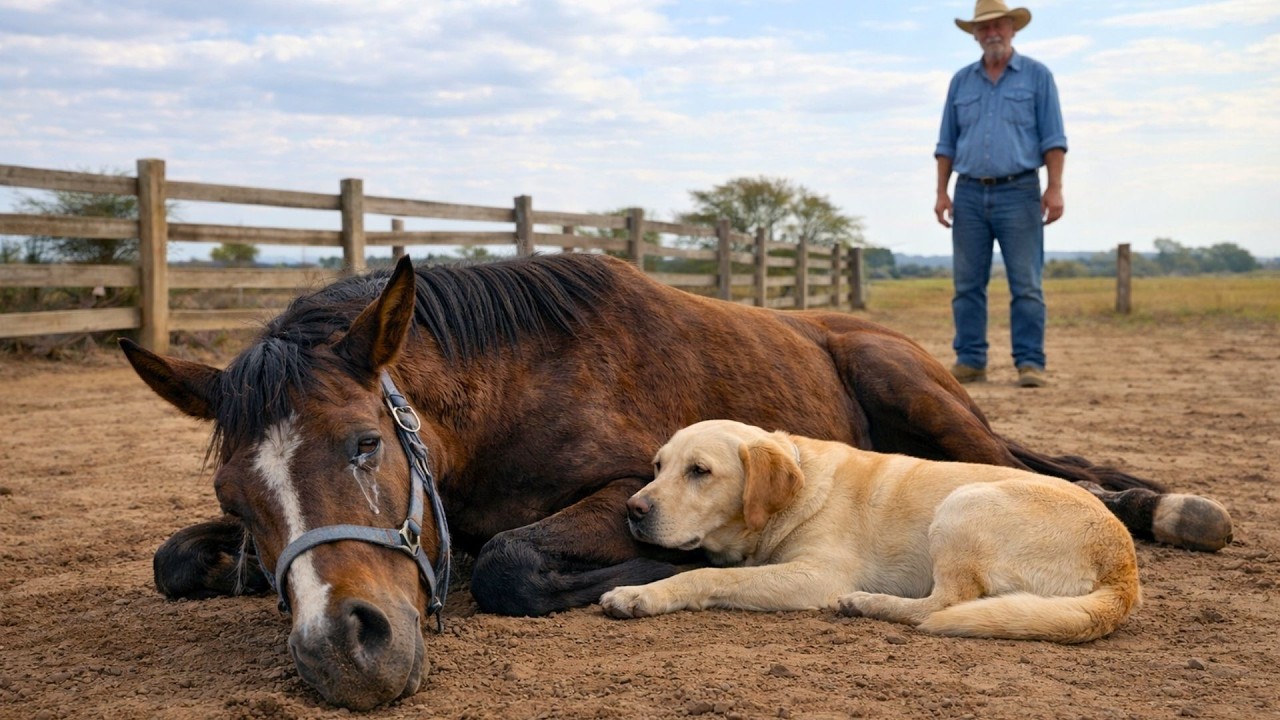 Pasó 3 días al lado del caballo enfermo… hasta que descubrieron el motivo…