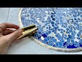 Porcelain acrylic pour gold kintsugi fluidart tutorial step by step painting