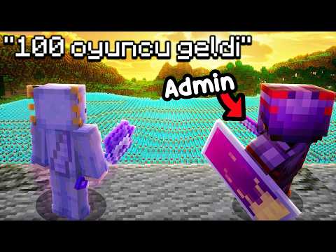 1 KİŞİNİN Oynadığı Minecraft Sunucusuna 100 OYUNCU SOKTUM