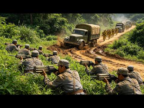 Video Japanese Supply Convoy Breaks Down Midway, Ambushed by Eighth Route Army—Entire Unit Blown Apart!