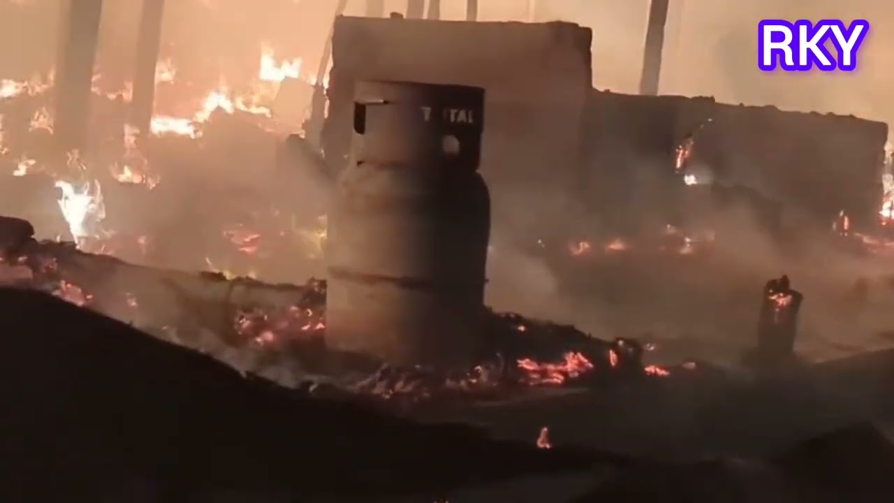 A devastating fire broke Out in Camp-16 Block.D many Shelters were burned and destroyed More 360+ 