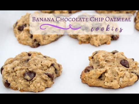 Banana Chocolate Chip Oatmeal Cookies