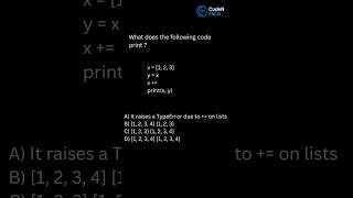Python List Mystery : x += [4] vs x = x + [4] | Coding Quiz #shorts #ytshorts #coding #python #ai
