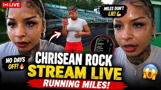 Chrisean Rock live stream running 3miles 