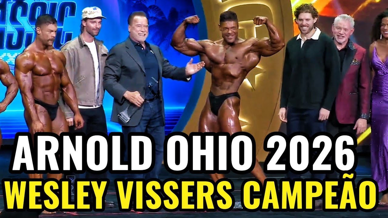 ARNOLD OHIO 2026 FINAIS CLASSIC PHYSIQUE: WESLEY VISSERS CAMPEÃO E MATHEUS MENEGATE TOP 2