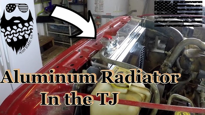 Griffin Exact Fit Aluminum Radiator Install for 87-06 Jeep Wrangler YJ & TJ  - YouTube