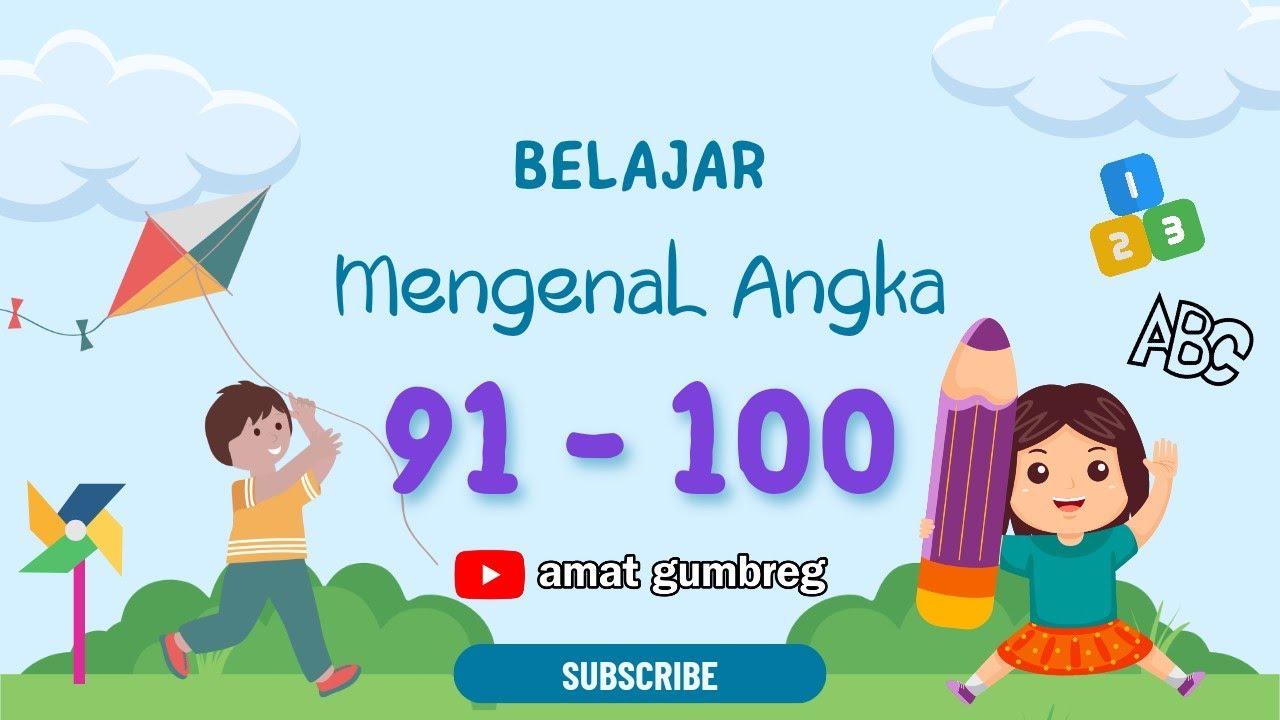 Belajar Mengenal Angka 91 sampai 100 #pintar #belajar #angka #anak ...