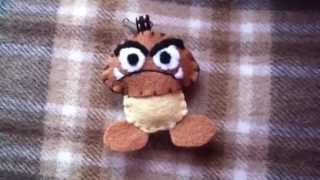 How to Make a Goomba Plush Keychain from Felt