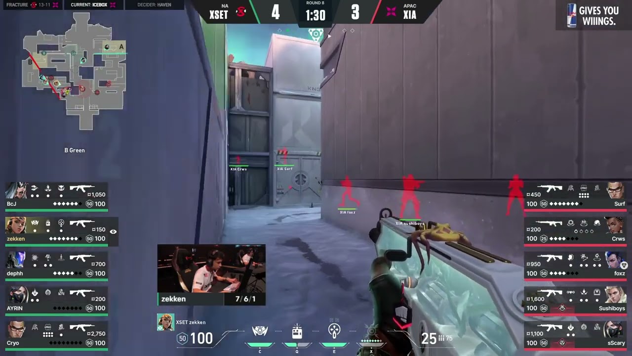 Xset Zekken out of this world movement vs XERXIA - Valorant Champions 2022