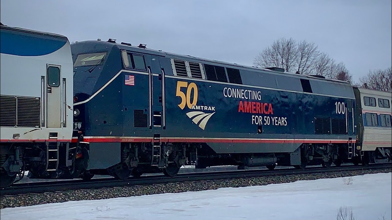 AMTK 100 "Midnight Blue" on Very Late AMTK 48, UP Engines Lead 22K over Trestle & More!