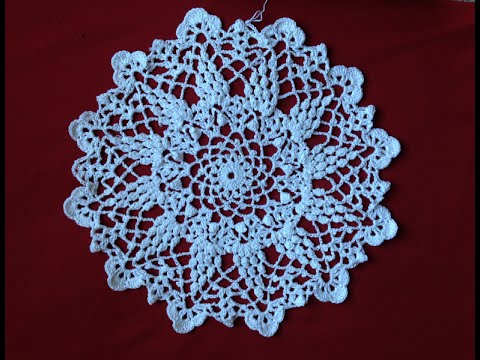 Crochet Grape Harvest Doily Part2 - YouTube