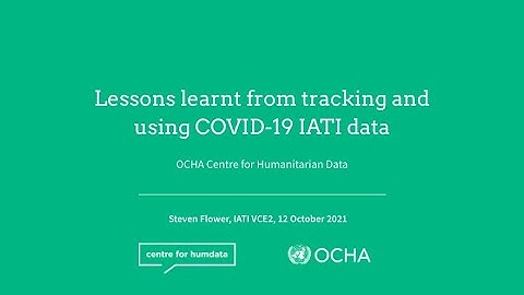 Lessons Learnt from Tracking and Using COVID-19 IATI Data