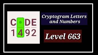 Cryptogram Level 663 Letters and Numbers