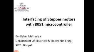 interfacing of stepper motors with 8051