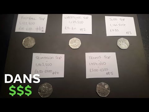 5 RAREST OLYMPIC 50p Coins + VALUES March 2020