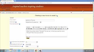 Moodle CMS: Add a Forum