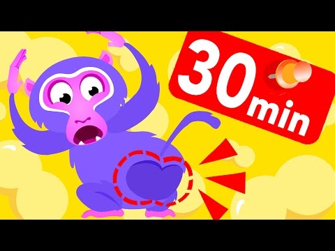 Where Is My Bum? The Baboon Song! Monkey, Jungle, Bananas & Fruits! By Little Angel: Kids Songs
