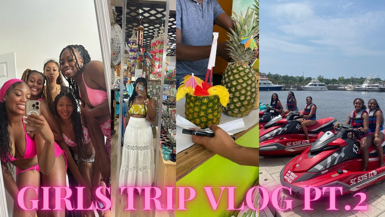 GIRLS TRIP VLOG PT.2: a week in myrtle beach, vacay vlog, jet ski, girls night out, escape room