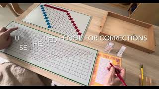 How to present the Subtraction Chart 1 Mathematic Montessori Lesson - AMI method