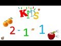 Kids Learn Math: Level 1-Subtract (minus) EP.1 (2-1=1)