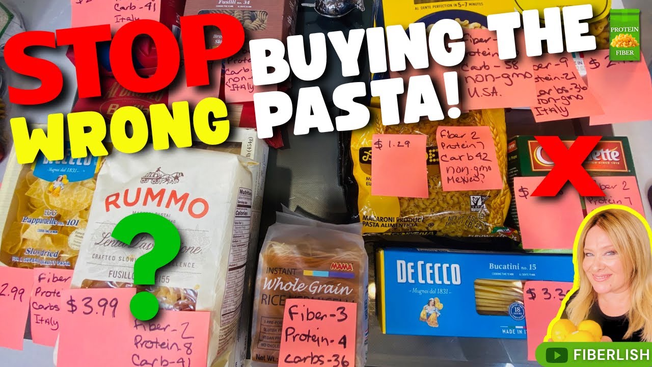 Smart Pasta Buying: Protein and Fiber Levels ~ Whole-Wheat vs. Refined.