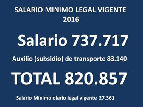 salario minimo colombia 2016 salario mínimo en colombia es uno de