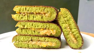 Malaysian Pandan Pancake Apam Balik 马来西亚斑兰曼煎粿 大块面